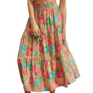 NWT Dress Forum Tropical Floral Women’s Midi Skirt